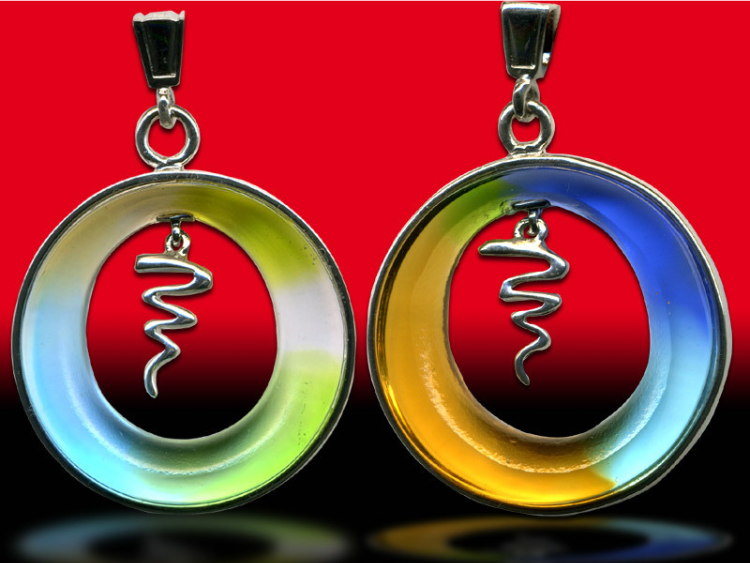 鹿港窯水晶琉璃｜峰迴銀飾項鍊 起伏人生轉運順遂開運納福