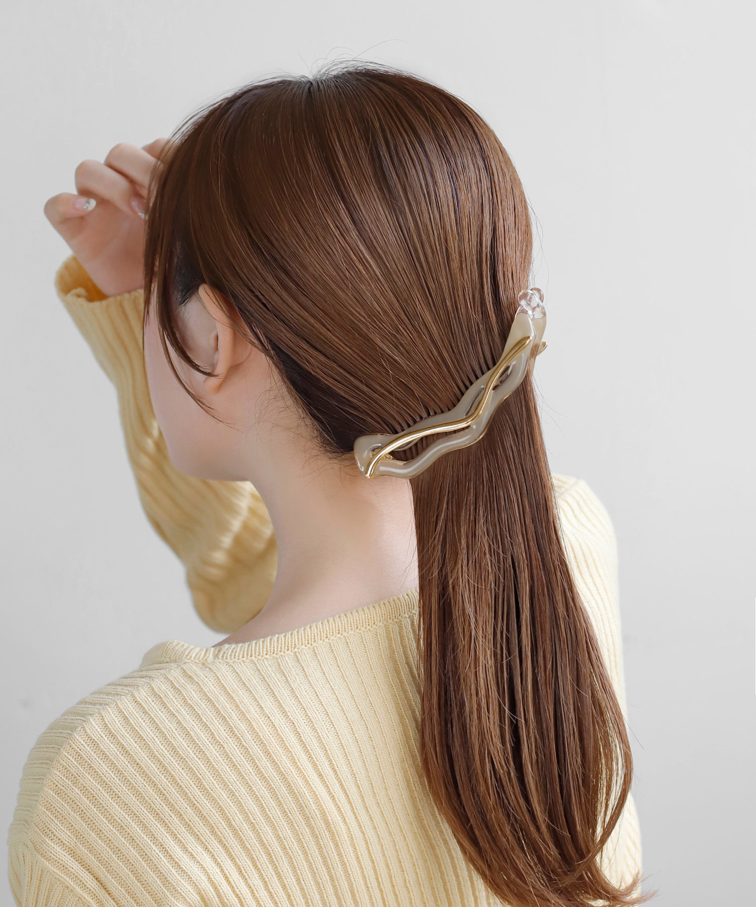 [連線優惠]ANEMONE 金屬透明馬尾髮夾