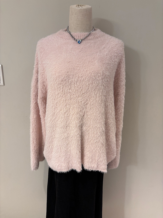 25SS((魅力價))柔如貓毛寬鬆慵懶毛衣-現貨實拍