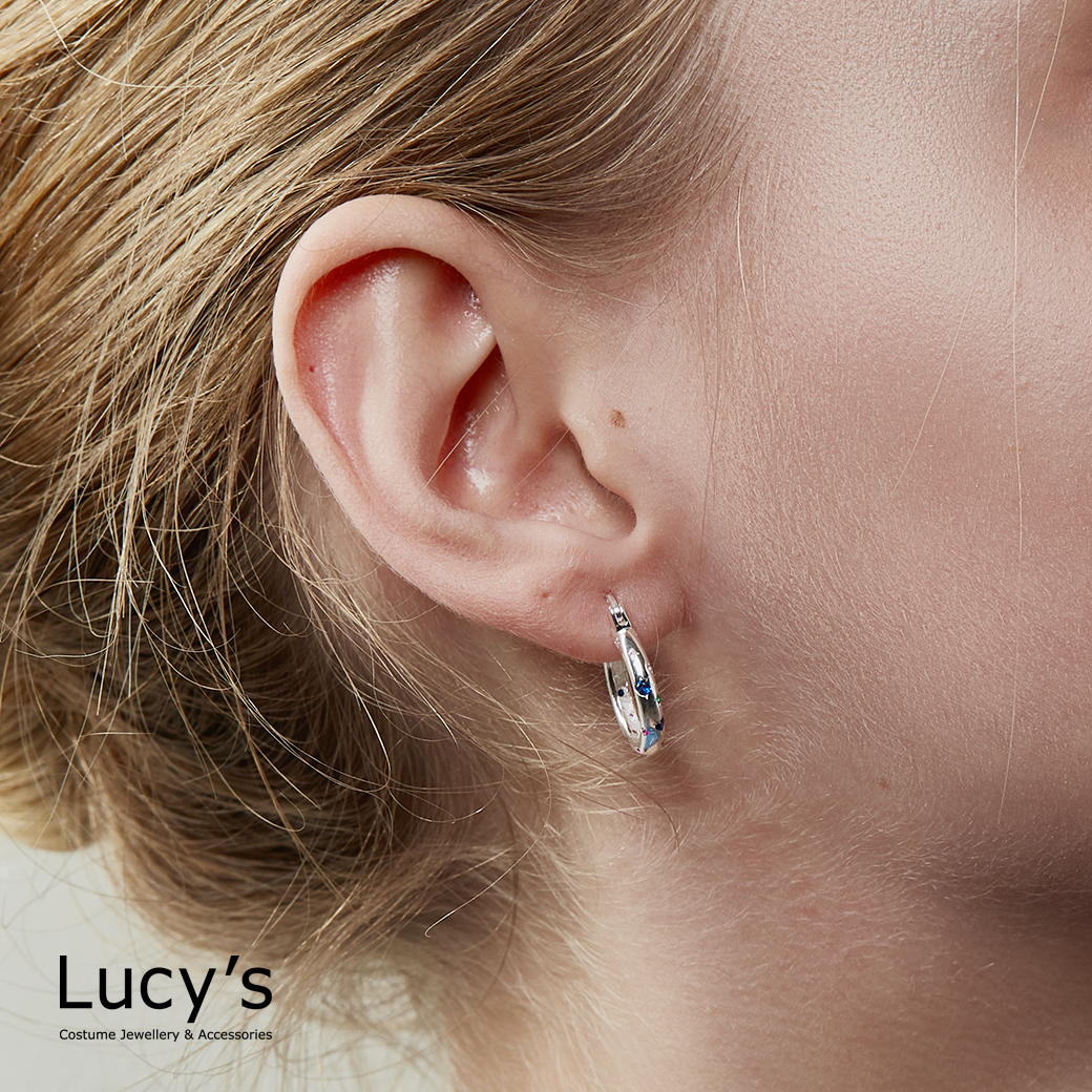 925純銀 星空寶藏 易扣耳環 (121600)