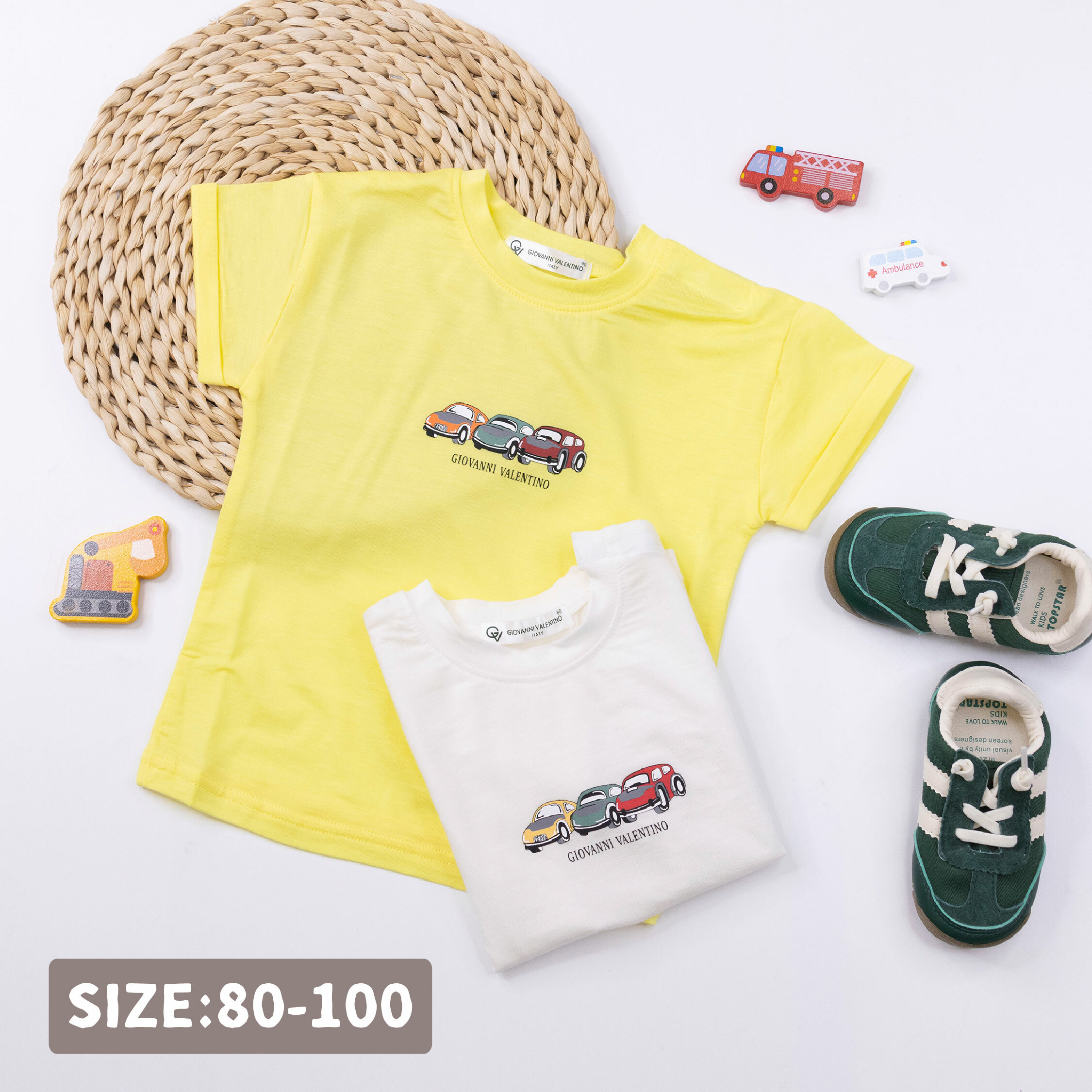 范侖鐵諾【32033】帥氣車車聚會天絲上衣＊二色