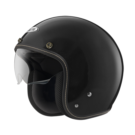 ZEUS ZS-388A 珍珠黑 素色 四分之三 半罩式  內墨片 復古帽