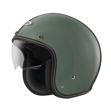 ZEUS ZS-388A 珍珠褐綠 素色 四分之三 半罩式  內墨片 復古帽