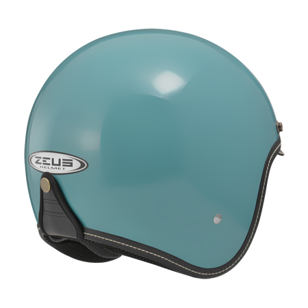 ZEUS ZS-388A 淺藍灰 素色 四分之三 半罩式  內墨片 復古帽
