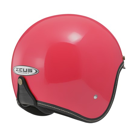 ZEUS ZS-388A 亮紅 素色 四分之三 半罩式  內墨片 復古帽