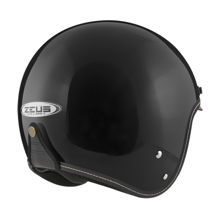 ZEUS ZS-388A 珍珠黑 素色 四分之三 半罩式  內墨片 復古帽