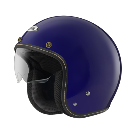 ZEUS ZS-388A 深藍 素色 四分之三 半罩式  內墨片 復古帽