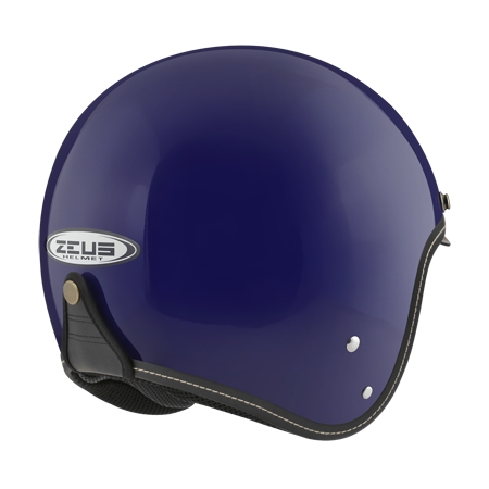 ZEUS ZS-388A 深藍 素色 四分之三 半罩式  內墨片 復古帽