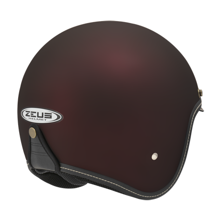 ZEUS ZS-388A 消光酒紅 素色 四分之三 半罩式  內墨片 復古帽
