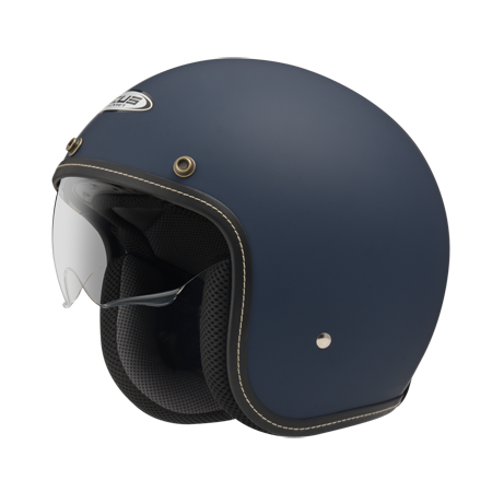 ZEUS ZS-388A 啞光藍 素色 四分之三 半罩式  內墨片 復古帽