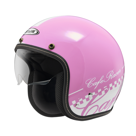 ZEUS ZS-388A AT13 粉白 彩繪 四分之三 半罩式  內墨片 復古帽