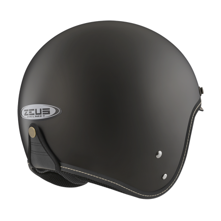 ZEUS ZS-388A 抗刮消光珍珠黑銀 素色 四分之三 半罩式  內墨片 復古帽