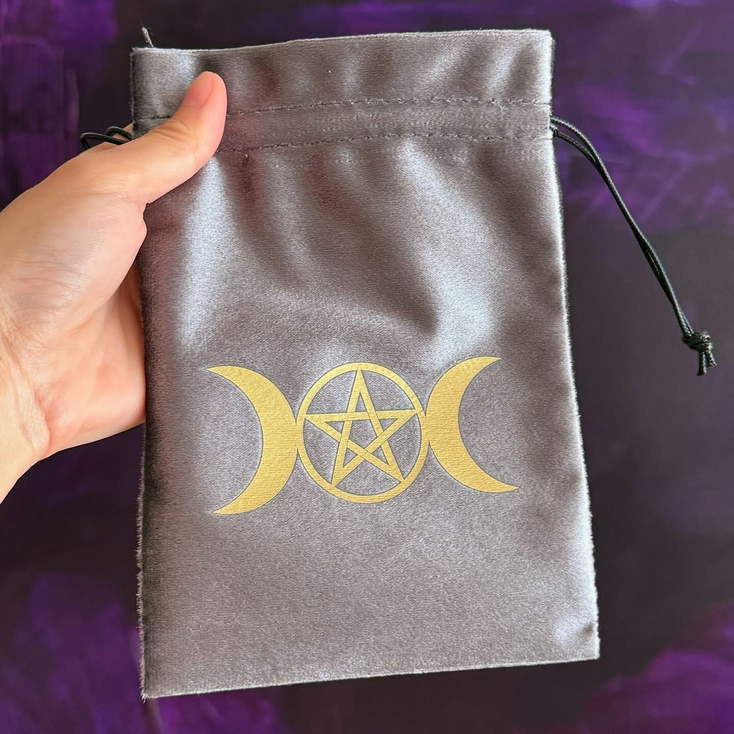 [原石] 三相月 靈性圖騰 絨布收納袋