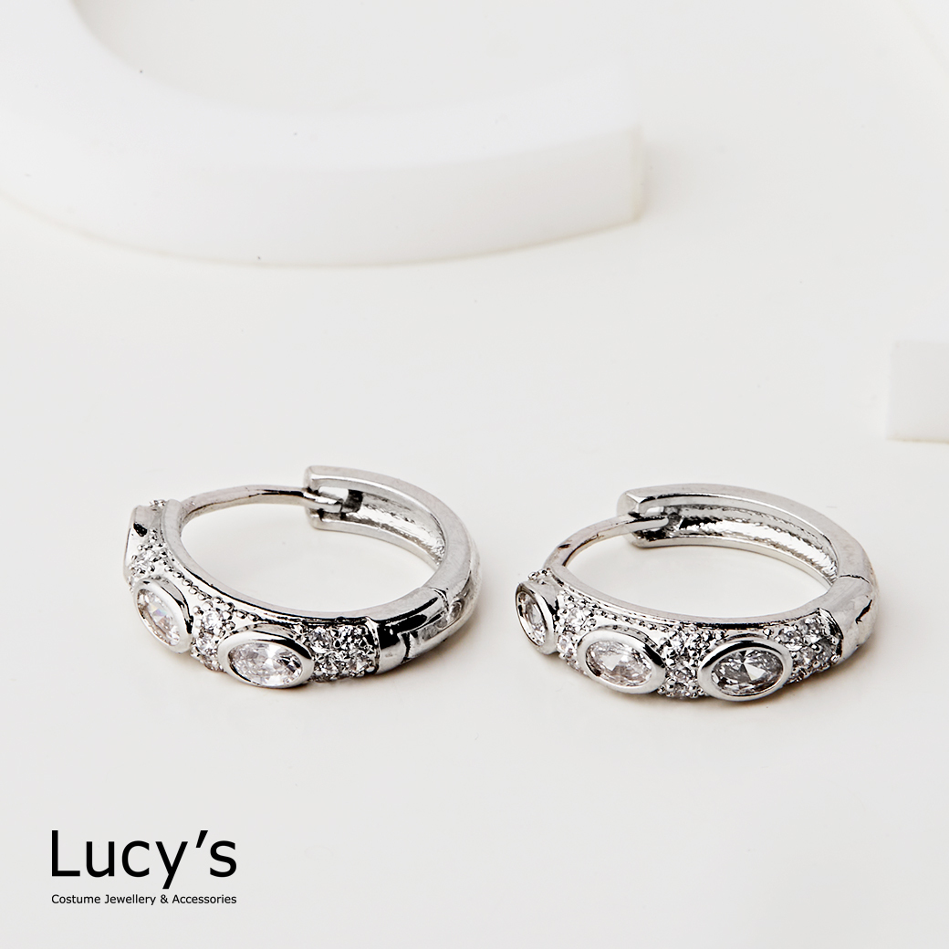 晶鑽微光 易扣耳環 (二色) (121479/121480)