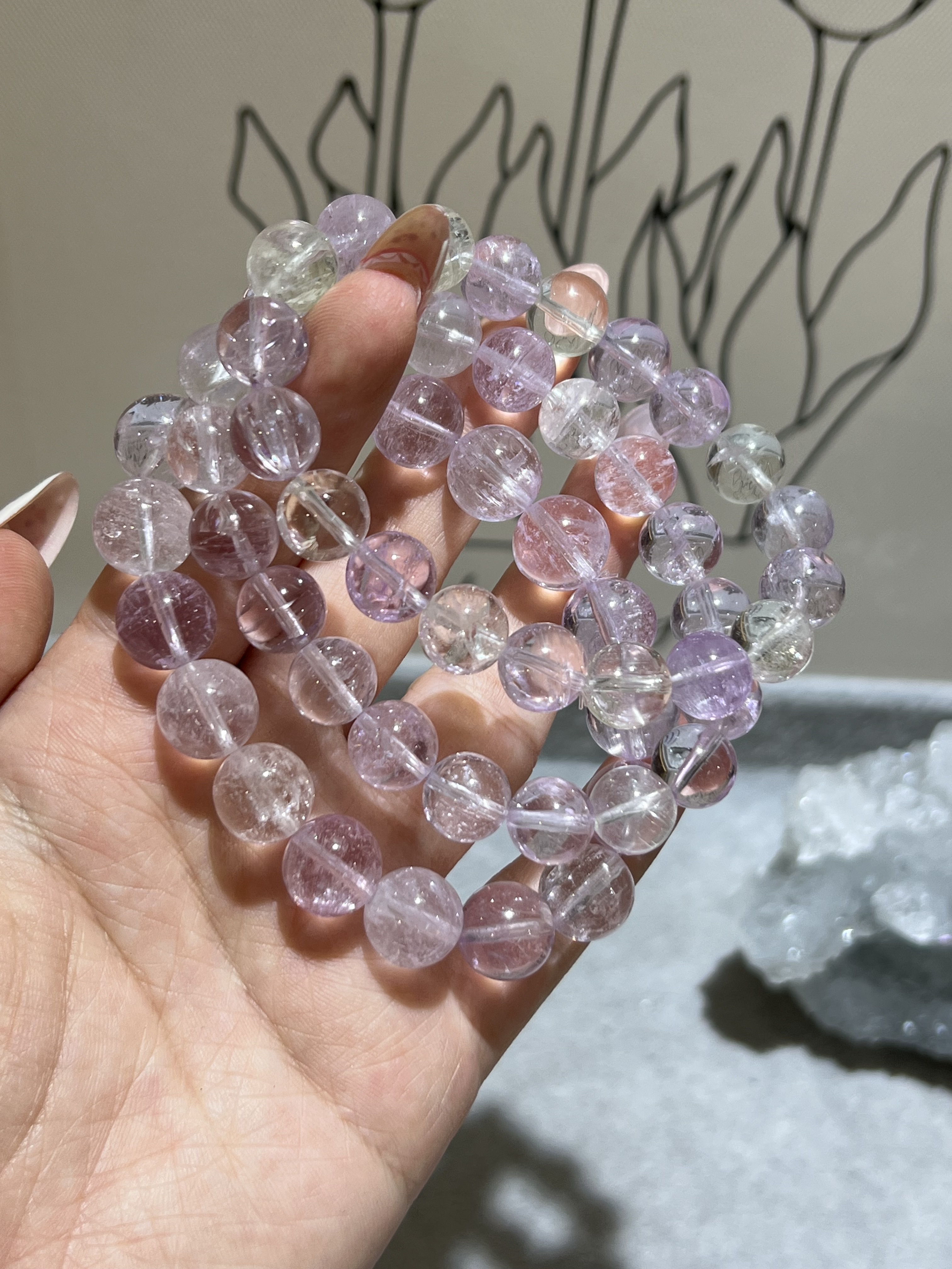 收藏級超冰體彩鋰輝手串