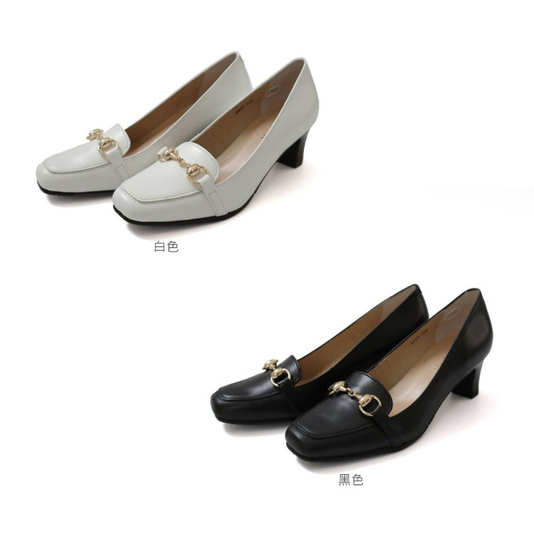 正式穿搭 日本製真皮馬蹄釦高跟樂福鞋【PO5226】