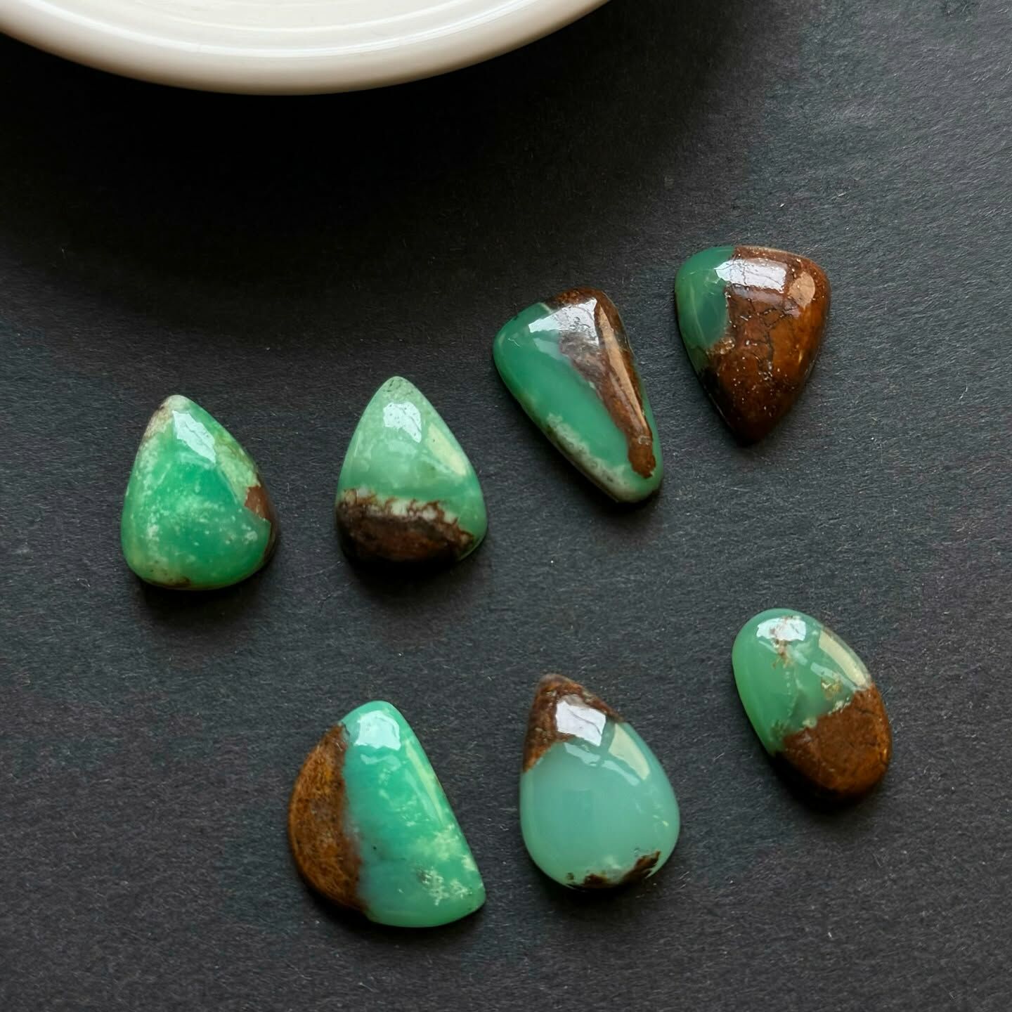 [原石] 綠玉髓 水晶蛋面 水晶墜面