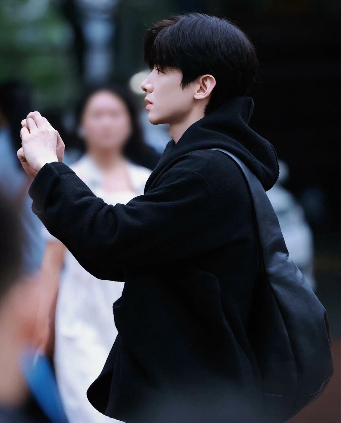 <白敬亭同款> PURESQUARE 水洗斑駁 流浪包 黑 卡其