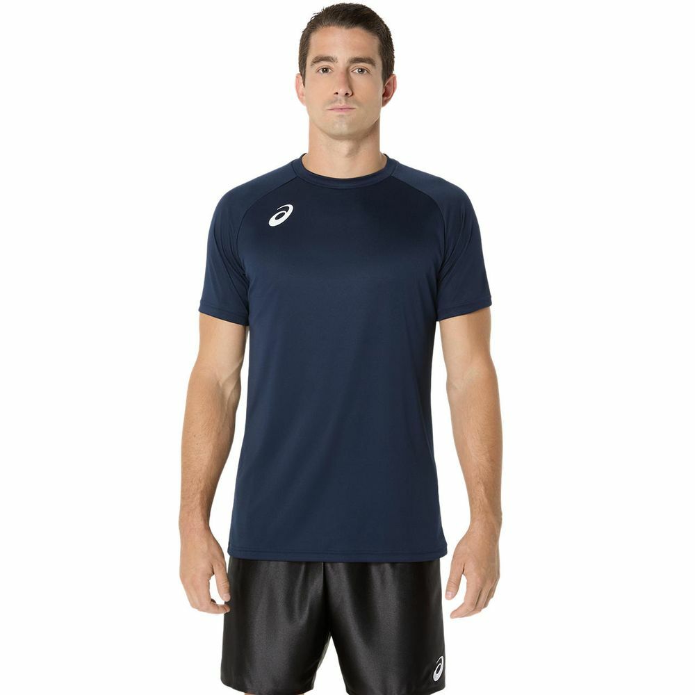 ASICS 中性排球衫 深藍/白色