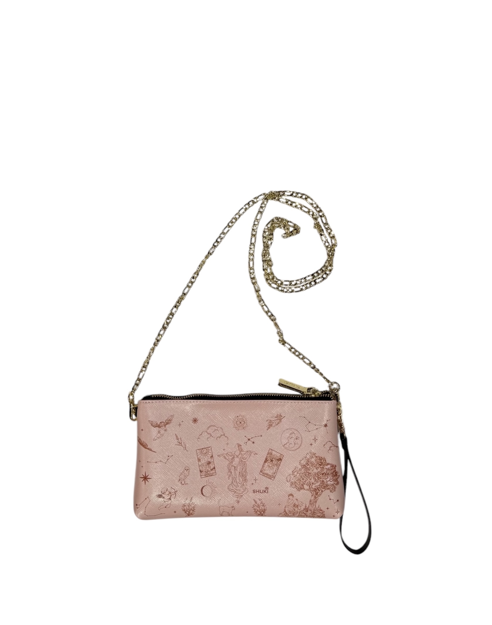 SHUKI spiritual leather single zip bag