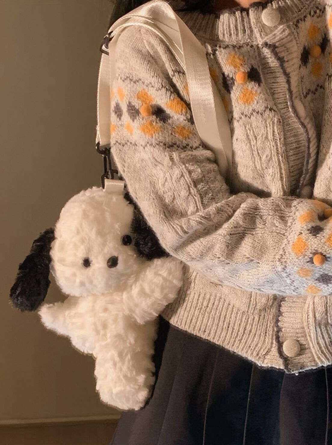 Scarf Puppy Single & Double Strap Plush Backpack