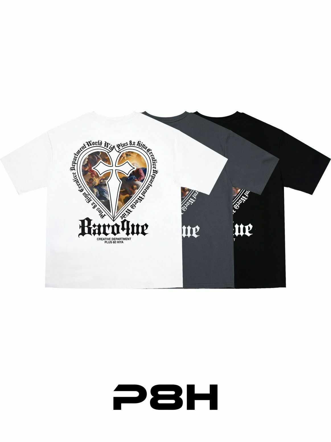 英文字圖案短袖Tee PLUS82HIYA-126T