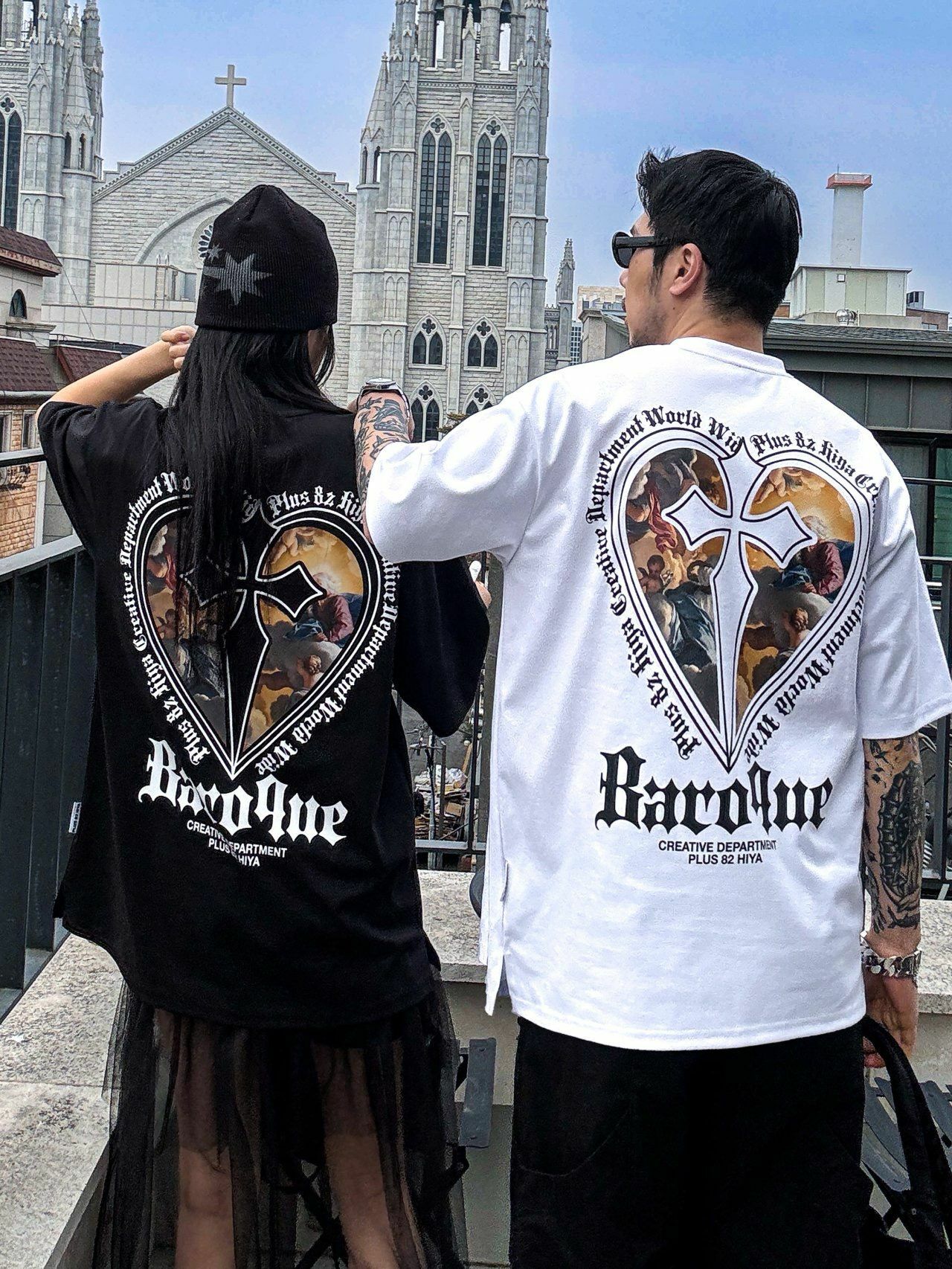 英文字圖案短袖Tee PLUS82HIYA-126T