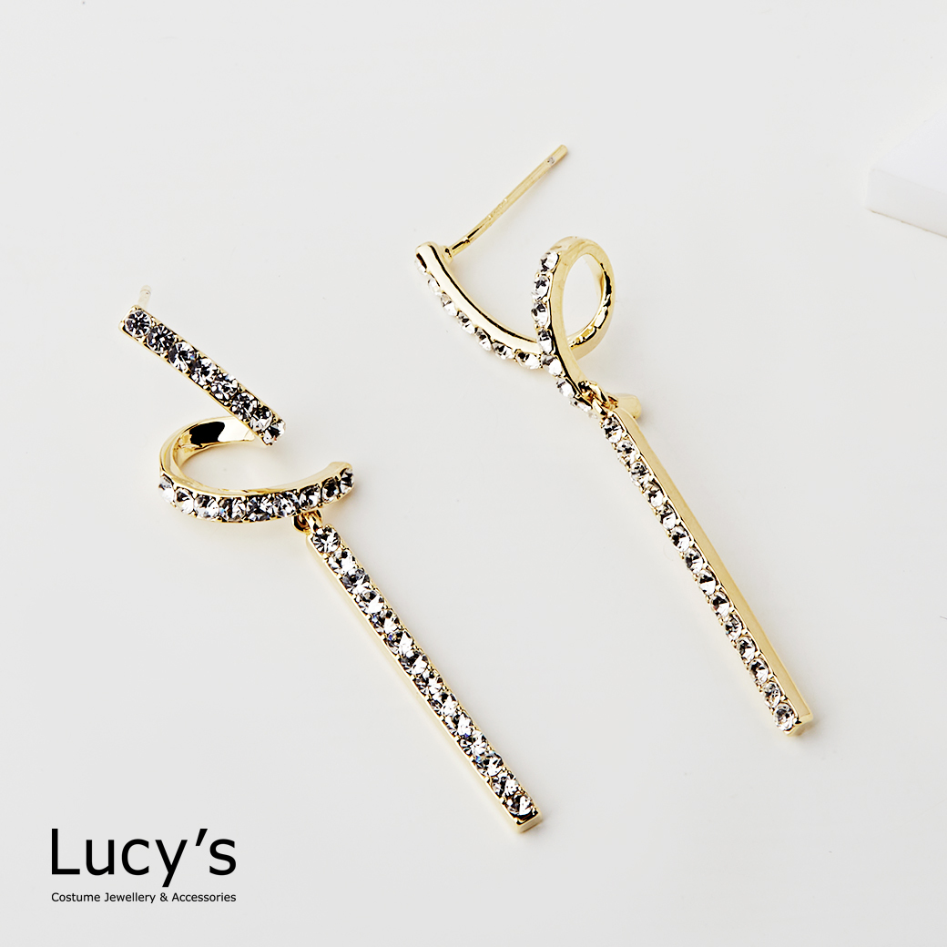 輕奢曲線 耳環 (三色) (122191/122192/122193)