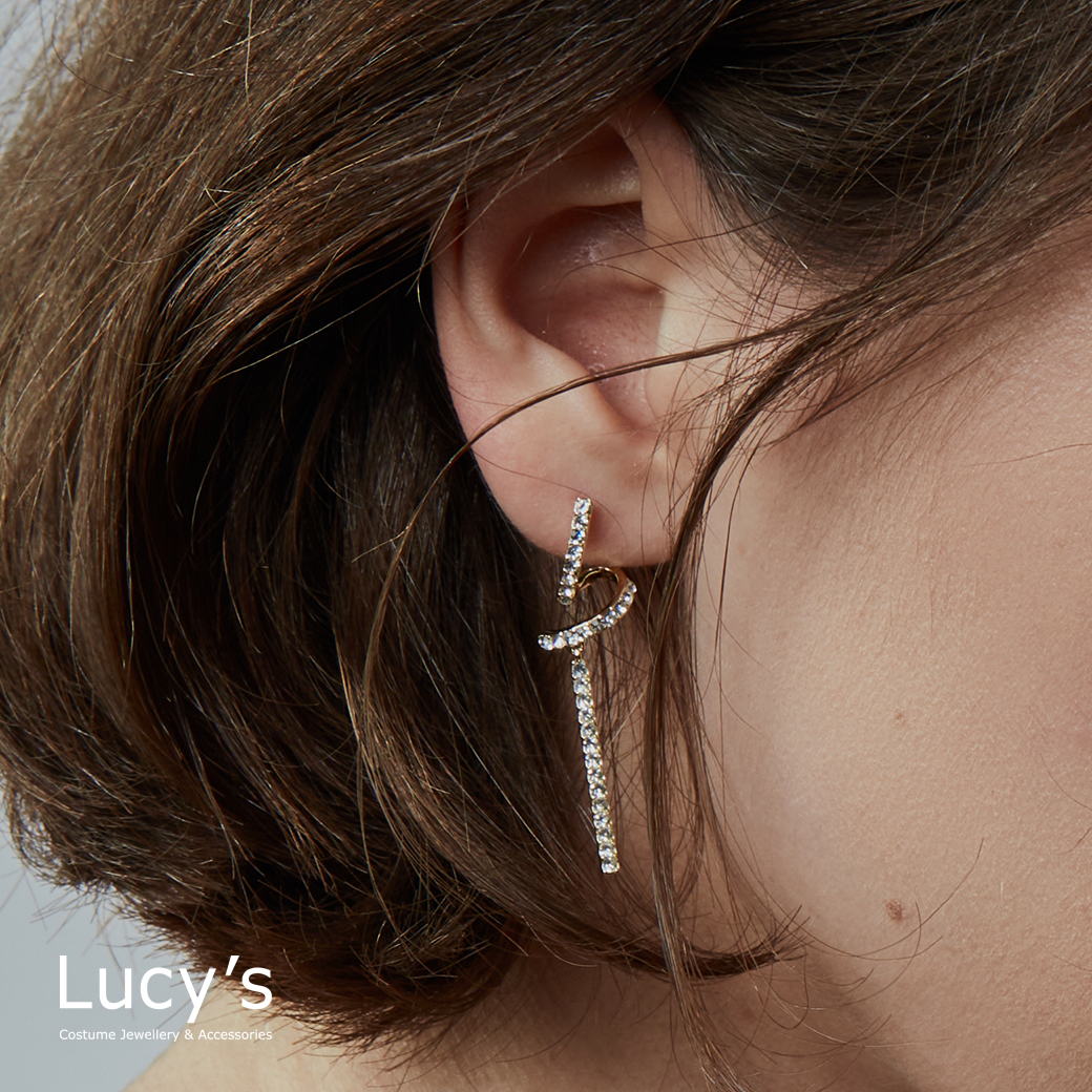 輕奢曲線 耳環 (三色) (122191/122192/122193)