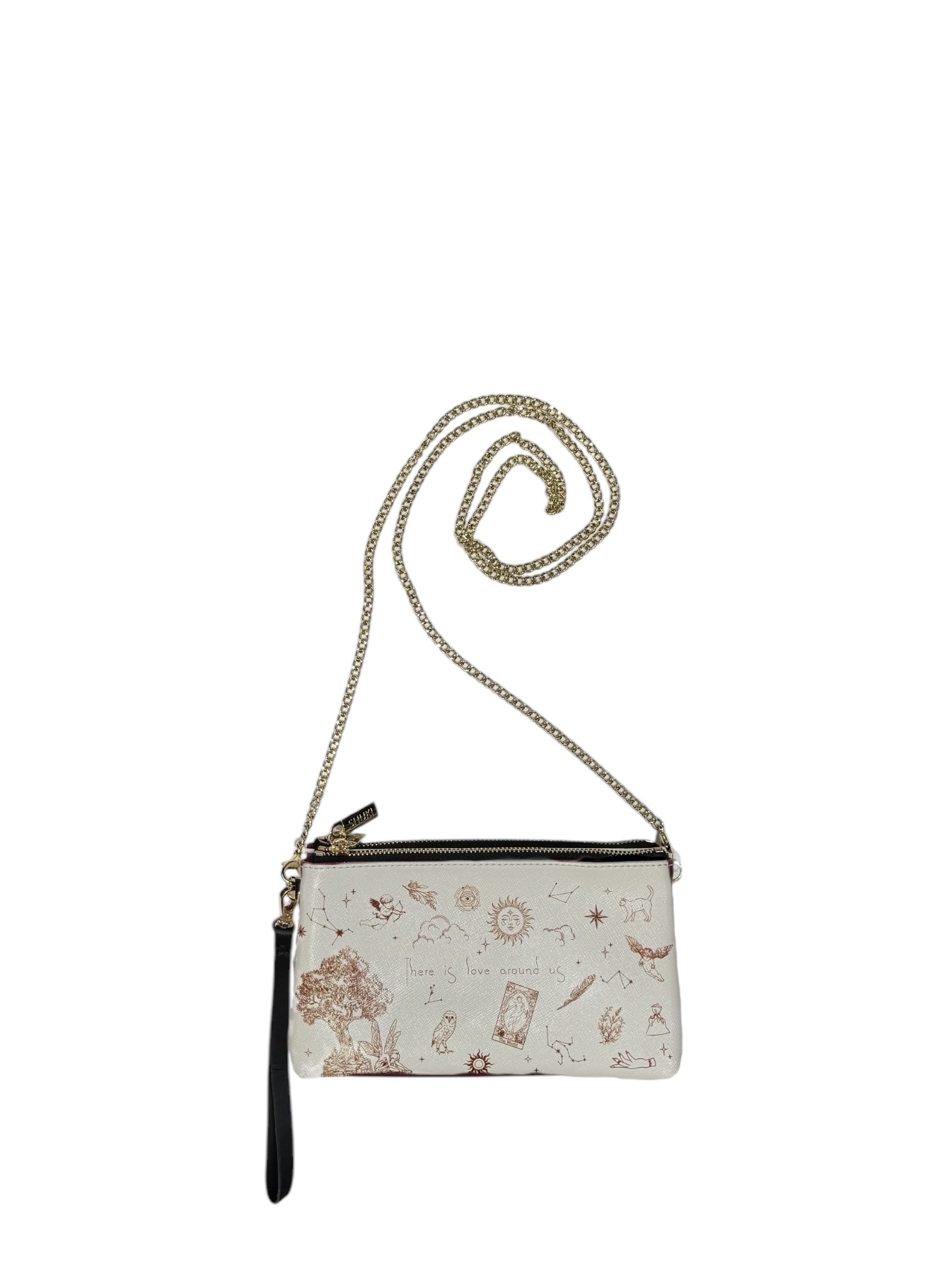 SHUKI spiritual leather double zip bag