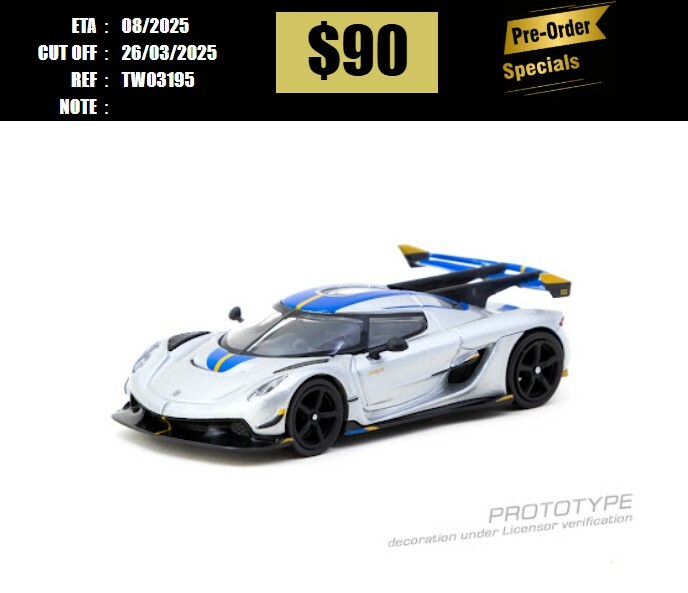 PO-$90 * TARMAC * 1:64 Koenigsegg Jesko Attack Silver [OD19/03]