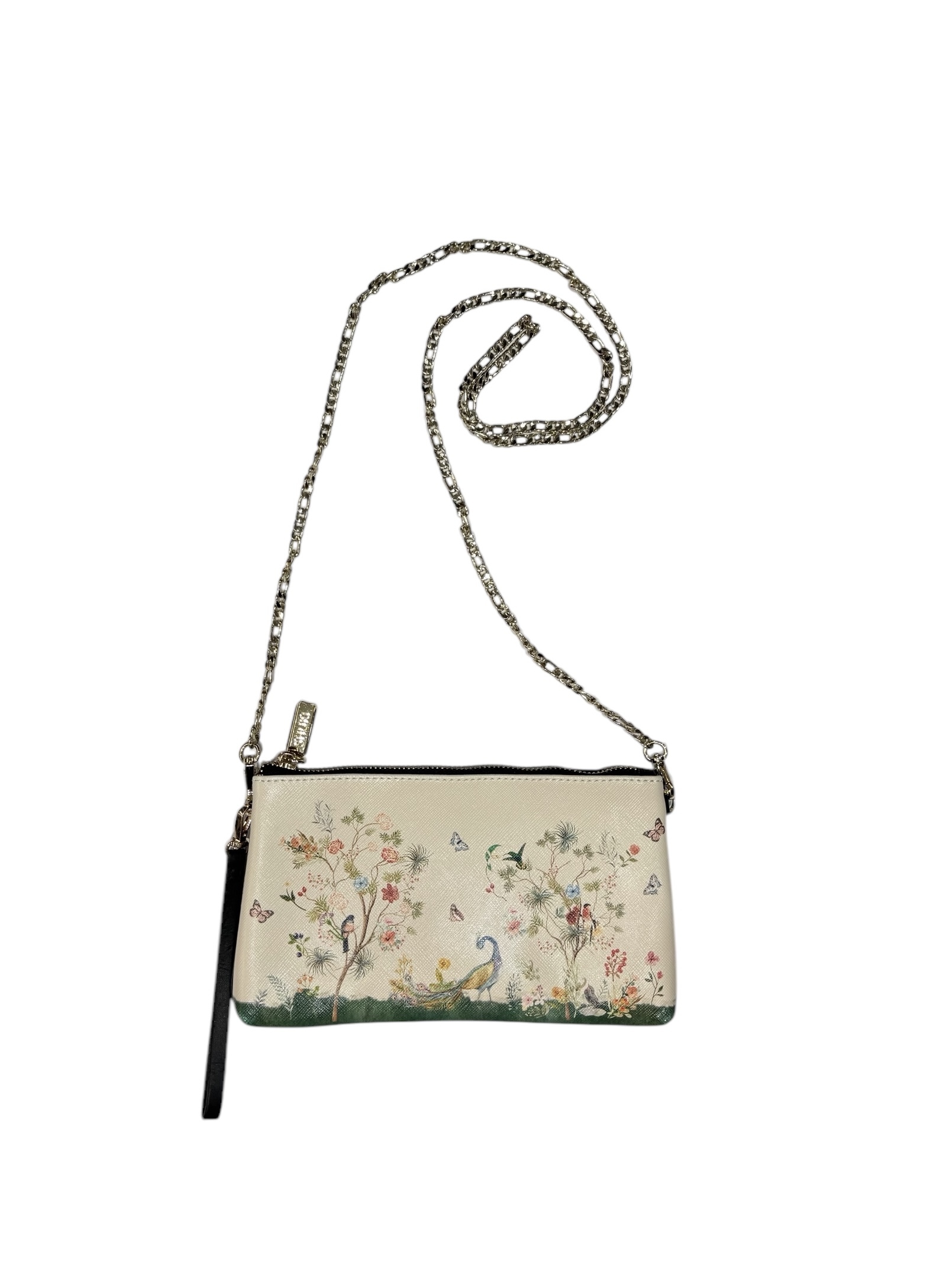 SHUKI peacock blossom leather single zip bag