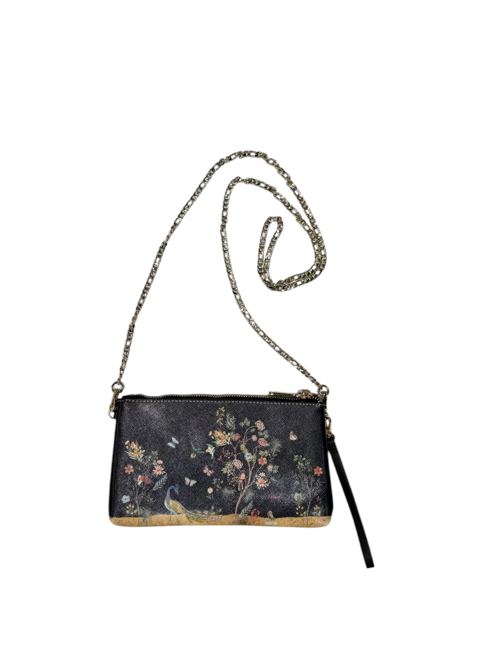 SHUKI peacock blossom leather single zip bag