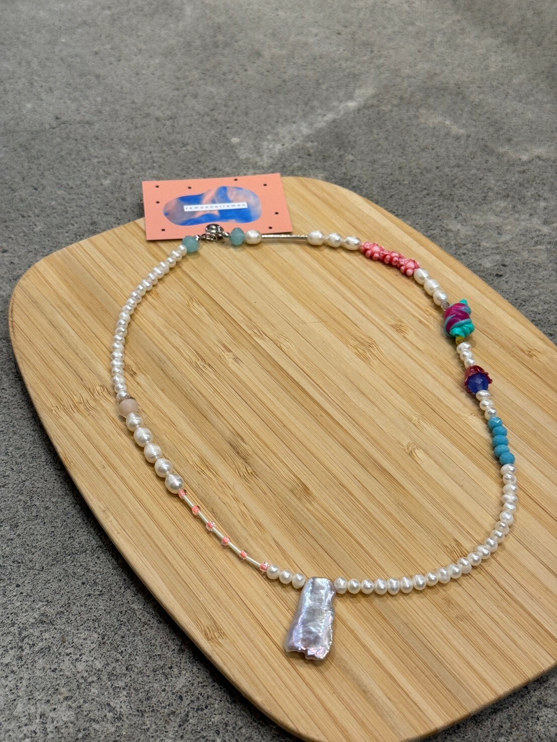 [remonnoiremon] 淡水珍珠串珠項鍊 | remon79