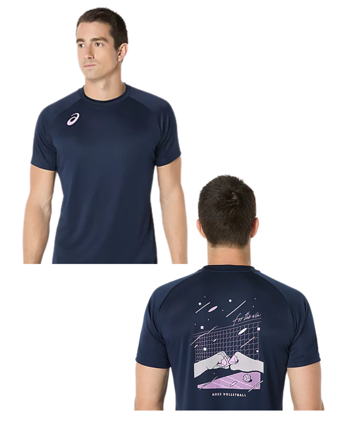 ASICS 中性排球衫 深藍/紫色