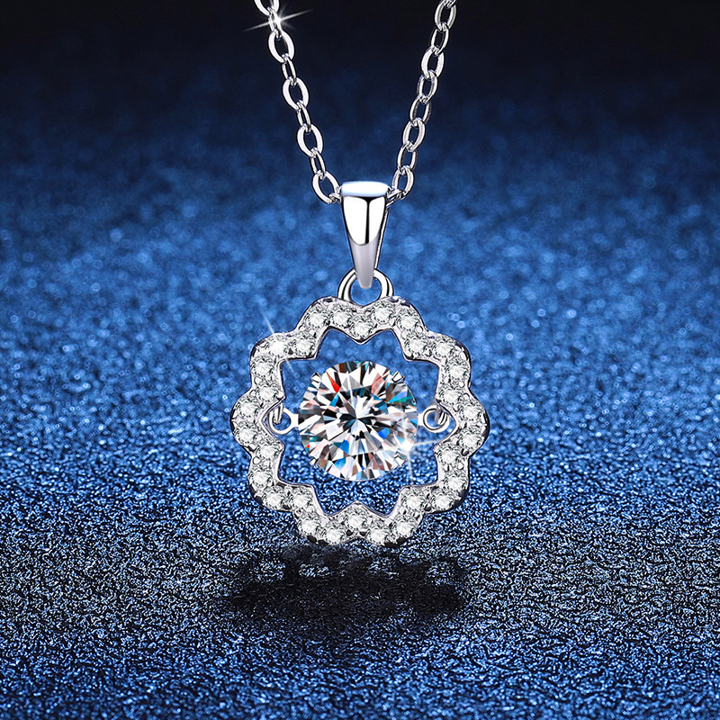 莫桑鑽花環靈動吊墜       P1C020B