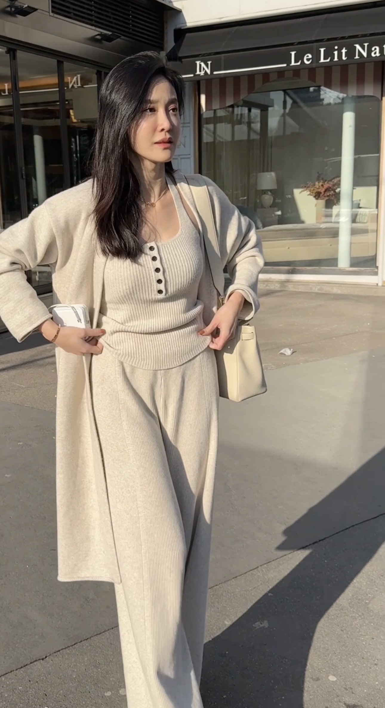 慵懶舒適針織三件套裝