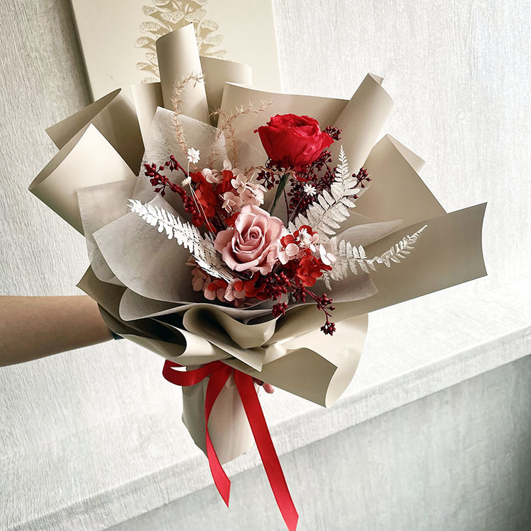 摩卡・玫瑰花束・紅玫瑰+摩卡玫瑰・可宅配（外縣市限本島)