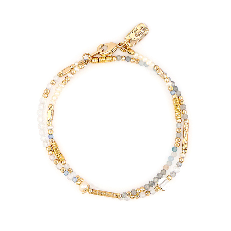 四月誕生石 • 茉莉花 • 生命中的唯一 – 白水晶 – 手鍊