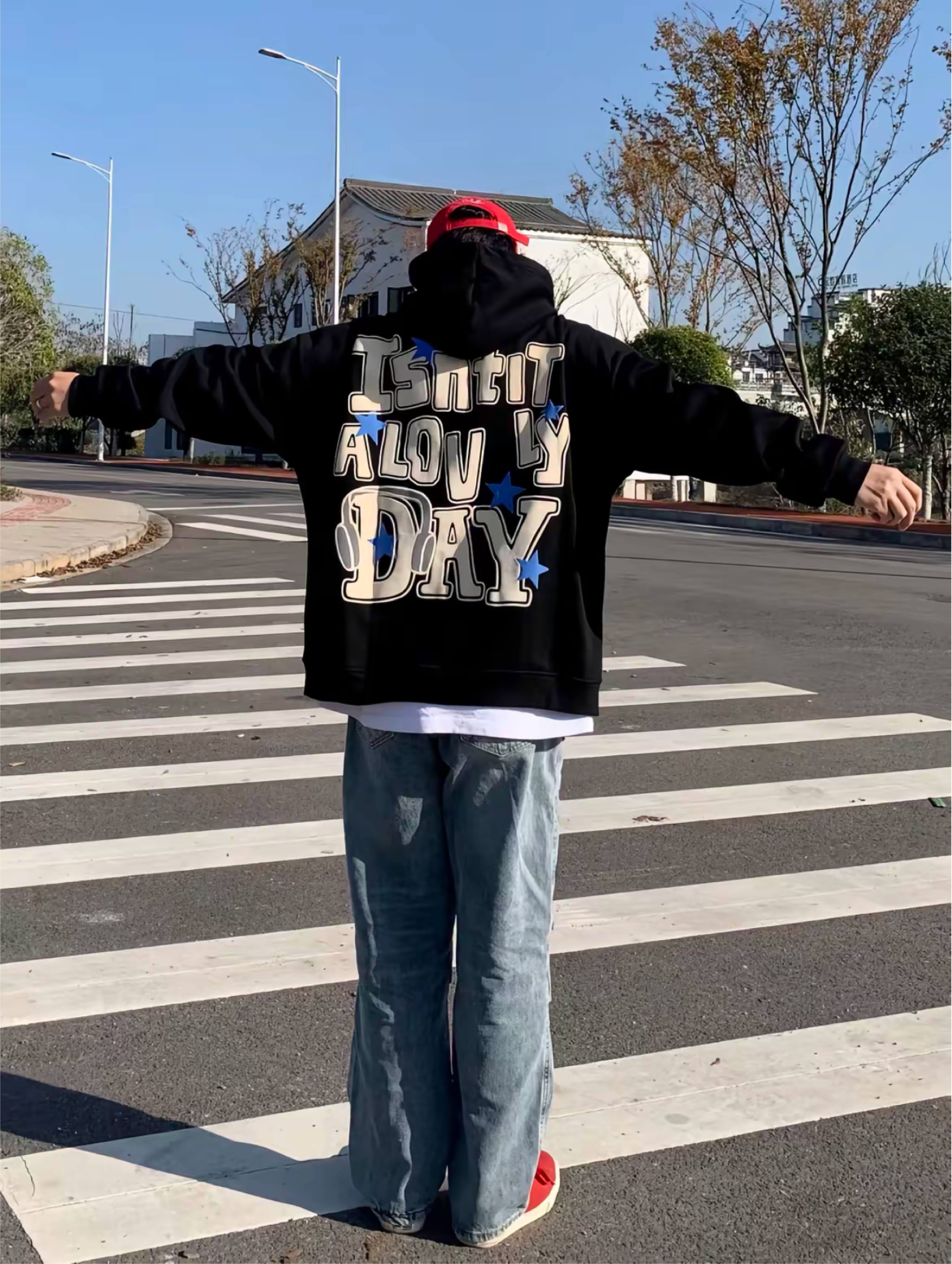 - simpleaction - Isn'tit字母印花棉外套