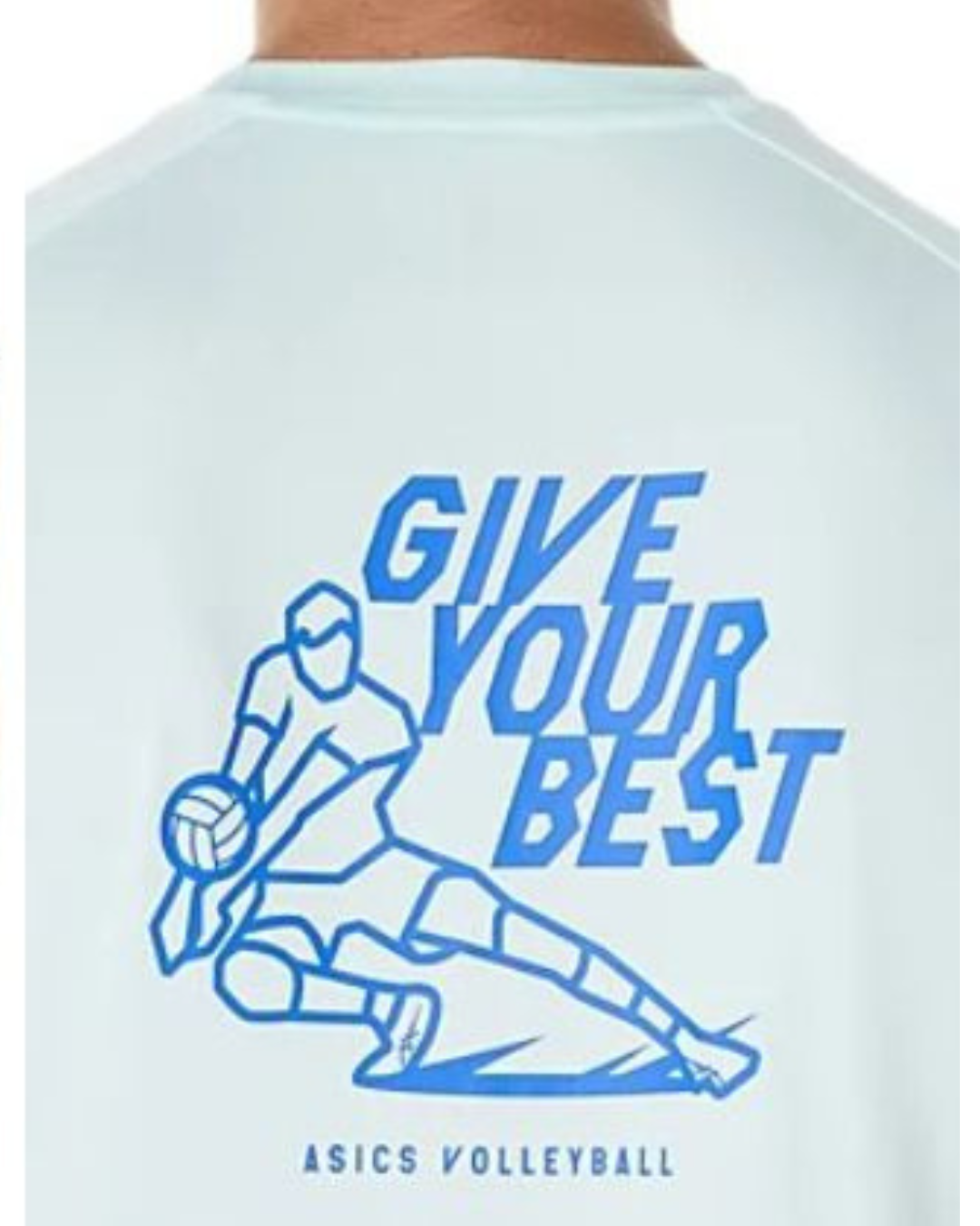 ASICS 中性排球衫 薄荷綠/藍色