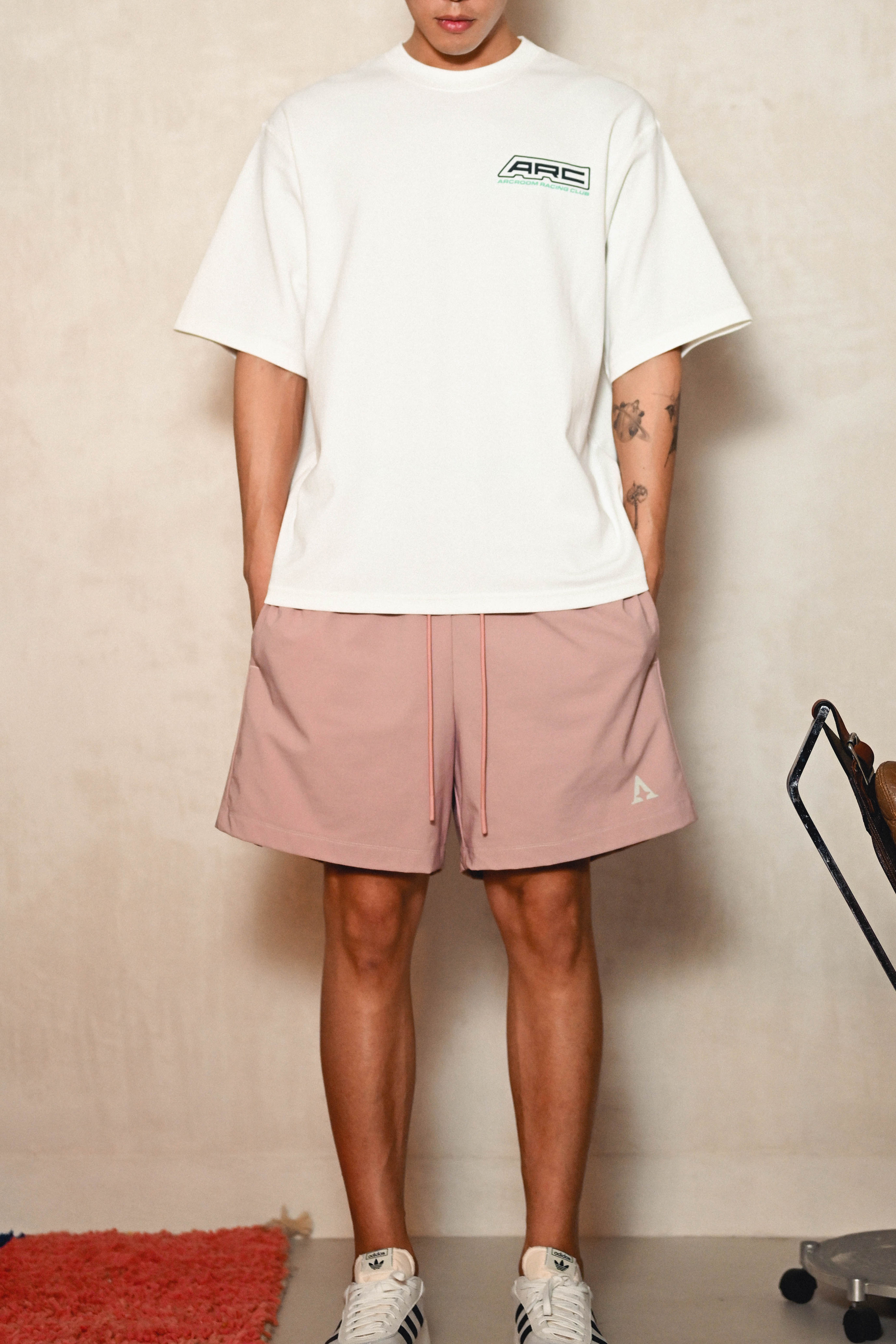 EVERYDAY NYLON SHORTS  - DUSTY PINK