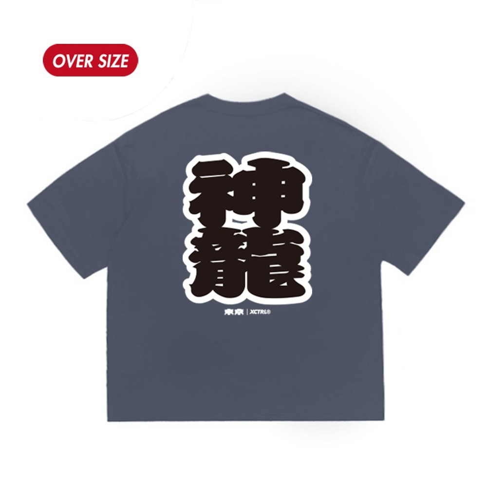 XCTRL 東京神龍寬版短T-灰藍