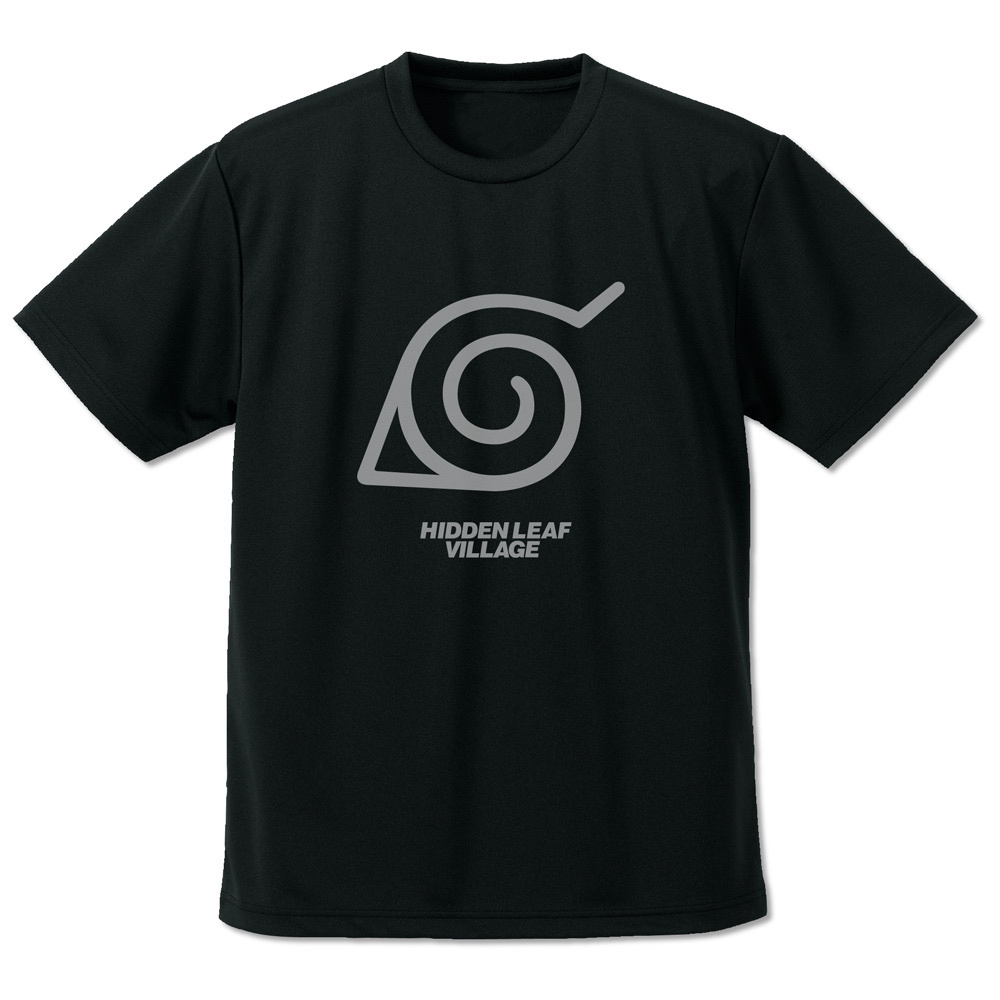 Cospa 0707 木ノ葉隠れの里 ドライTシャツ [NARUTO -ナルト- 疾風伝] BLACK