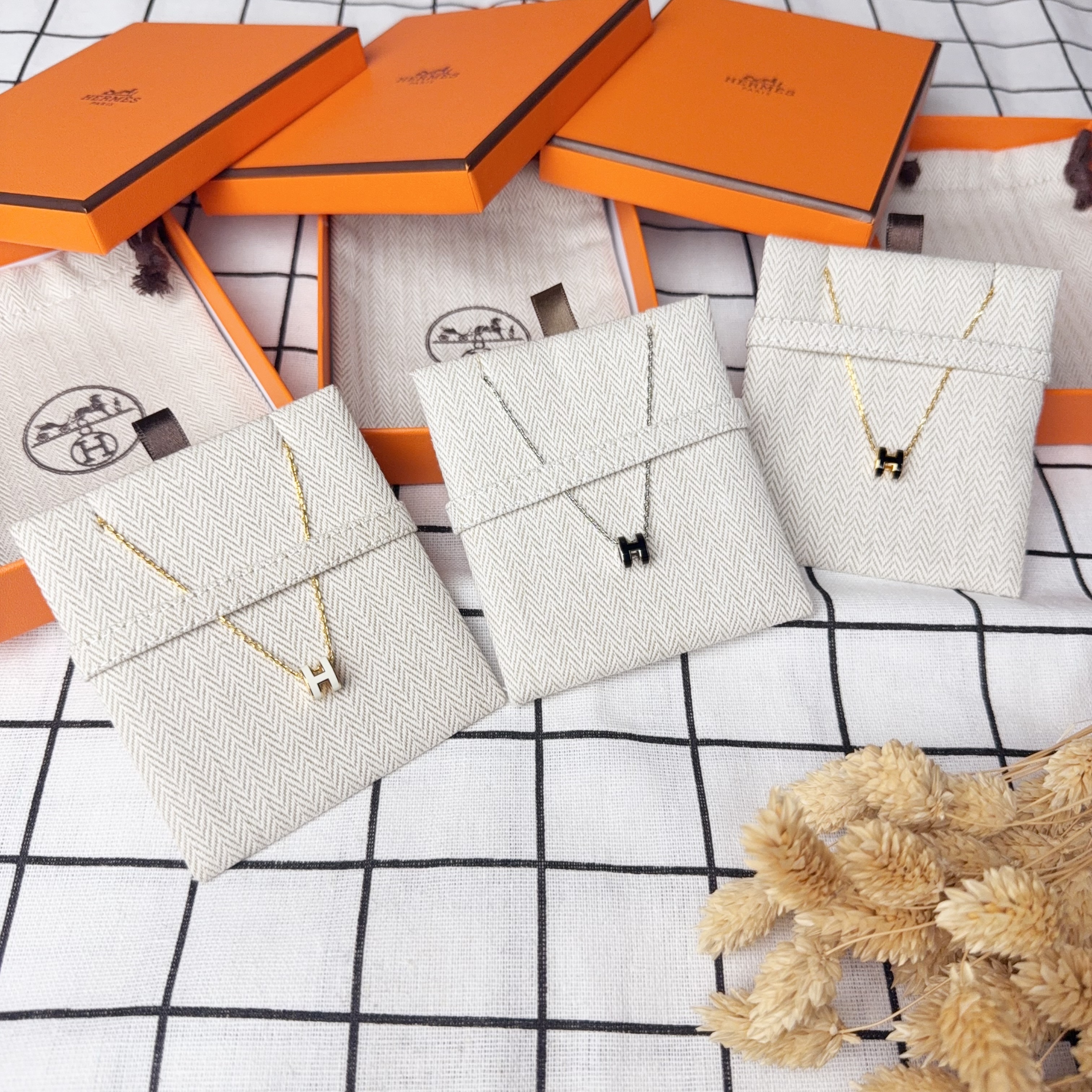 【Luxury】現貨 Hermes 愛馬仕項鍊現貨 mini pop h項鍊 保證正品 全新 愛馬仕 玫瑰金鍊 黑金黑銀白金粉金