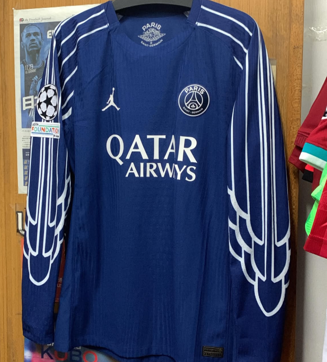 2024 Paris Saint-Germain 4th Match Away LS Shirt with Nameset and Patch