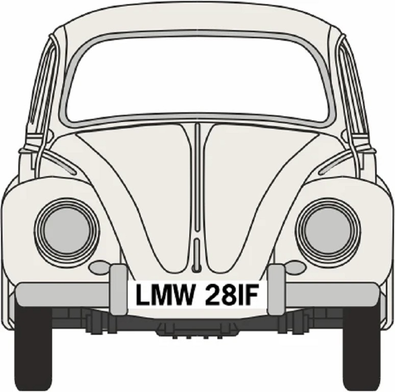 Oxford 76VWB008 1:76 福斯金龜車 蓮花白