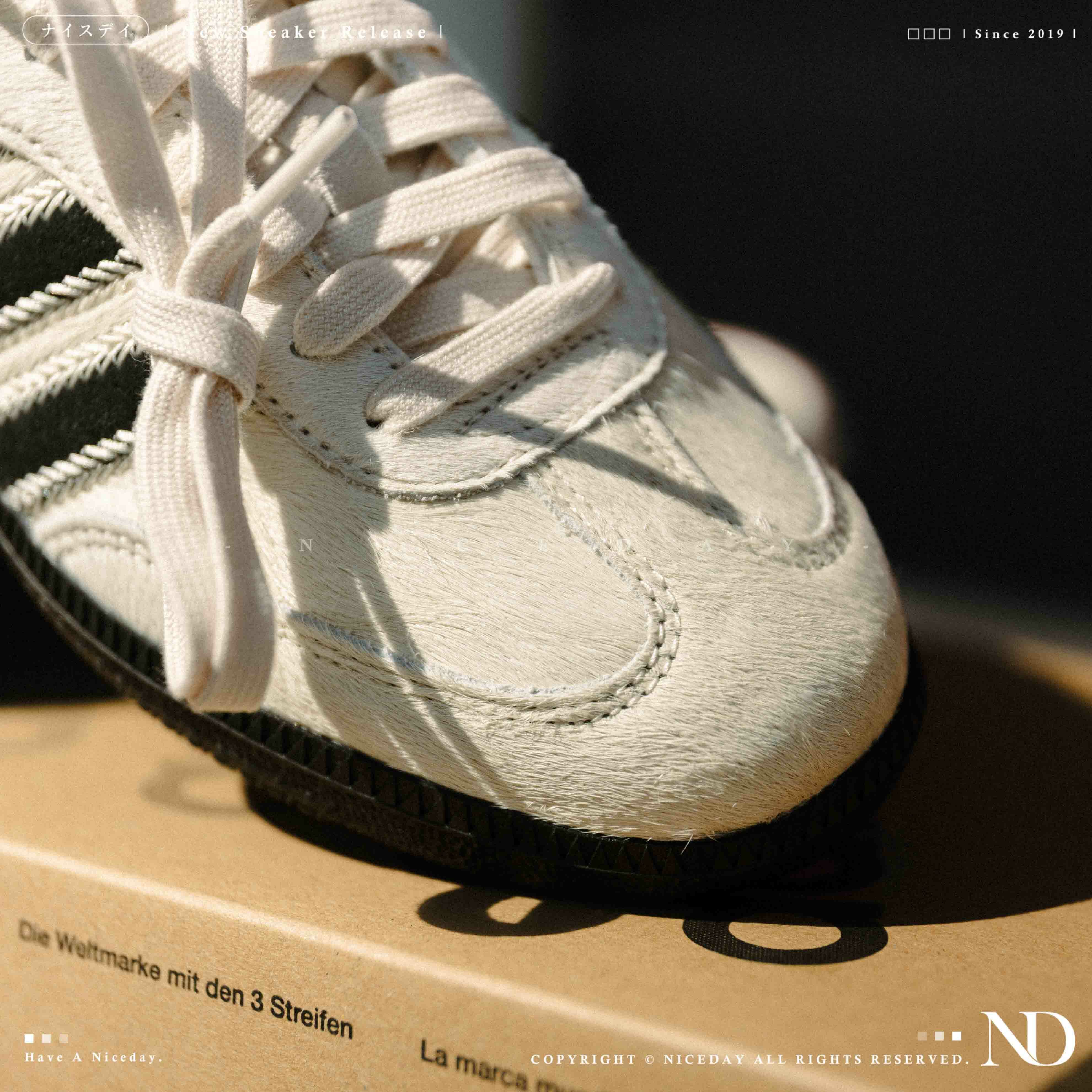 NICEDAY 代購 NICEDAY 代購 Adidas Samba OG 芝麻拿鐵 芝麻 奶油 米白 乳牛 絨毛 女鞋 JP5329