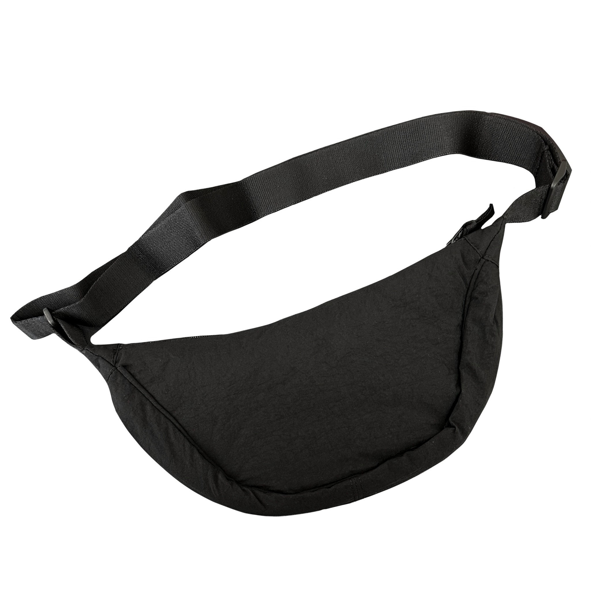 XCTRL 半圓弧鋪棉肩背包-黑