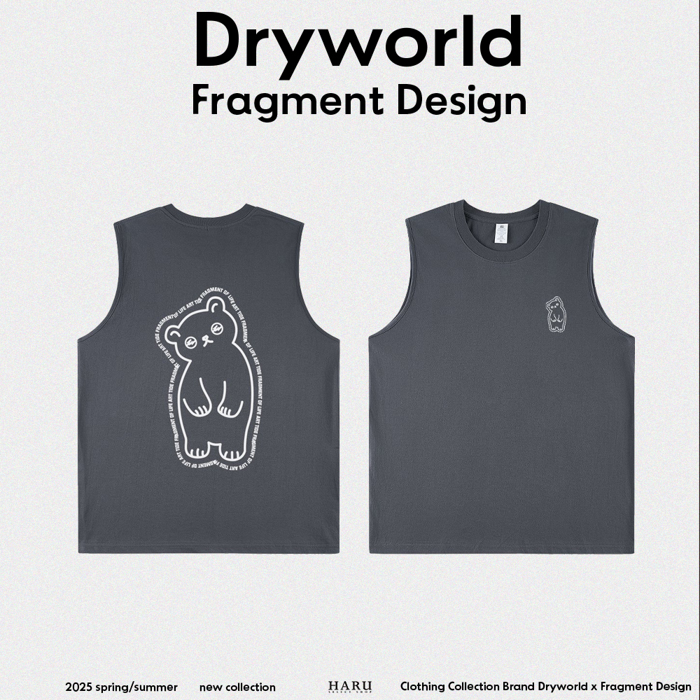 聯名 Dryworld X Fragment Design 小熊 閃電 塗鴉 圓領 背心 無袖上衣